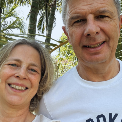 Els Verfaillie en Carl Dujardin in Bangalore